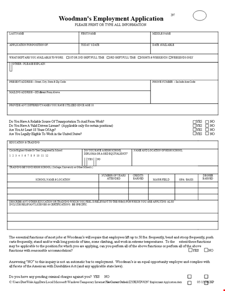 employment application template | streamline your hiring process template