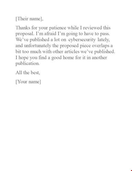 professional business rejection letter template