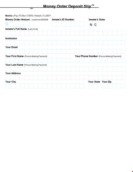 deposit slip template - create perfect deposit slips for individuals and inmates template