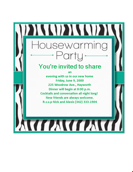 invited to share: housewarming invitation template template