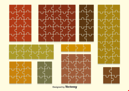 custom puzzle piece template - editable and printable template