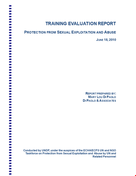 training evaluation template