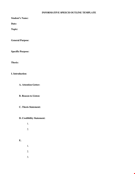 crafting an informative speech outline: tips and strategies template