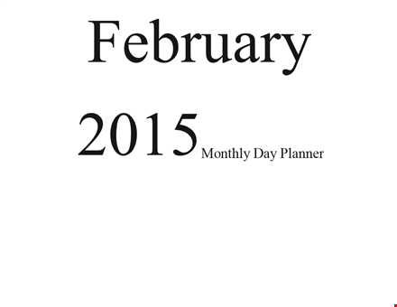 monthly day planner template template