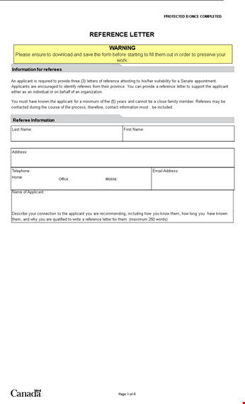 free letter of reference sample template