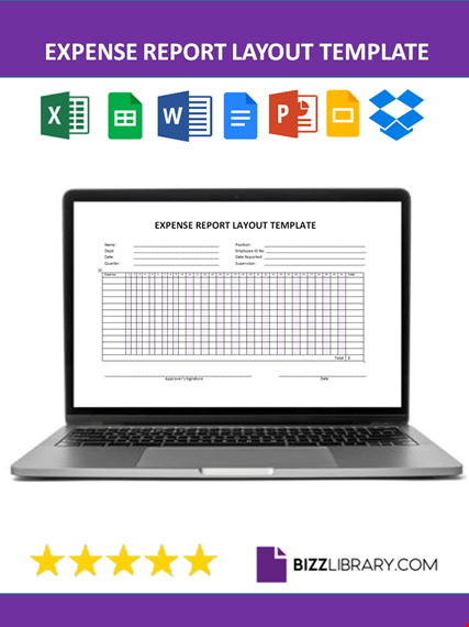 expense report layout template template