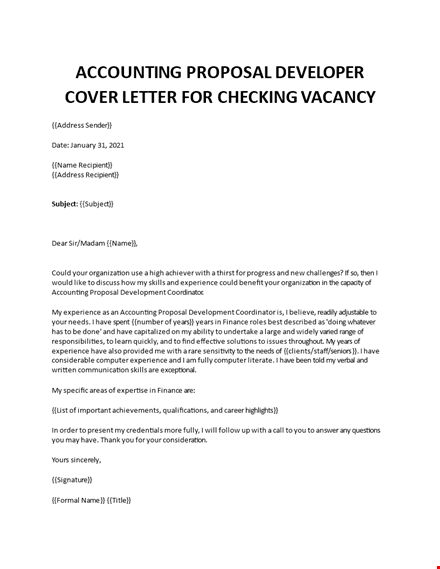 proposal developer cover letter template