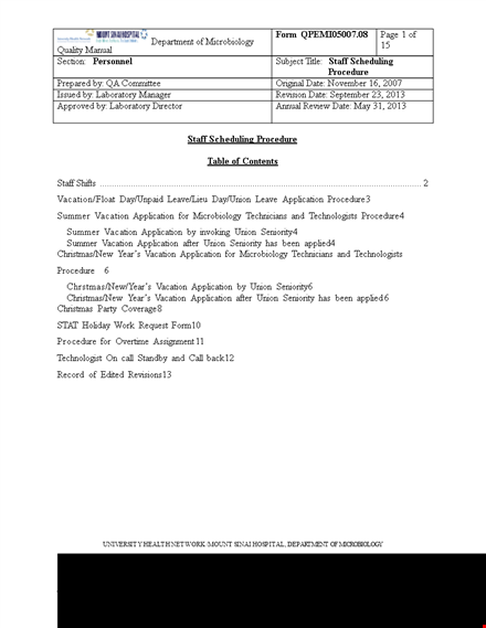 hourly staff schedule template template