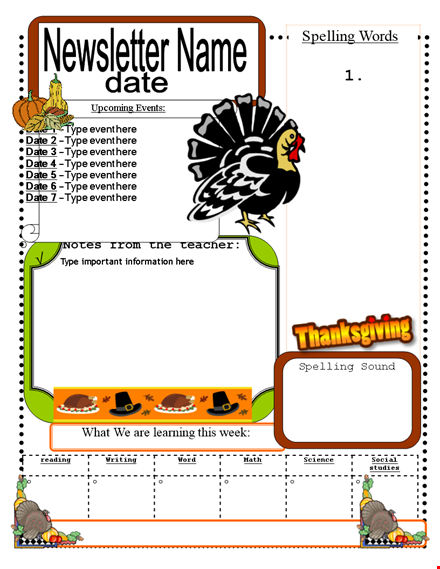 newsletter template - create engaging newsletters | writing & reading | science template