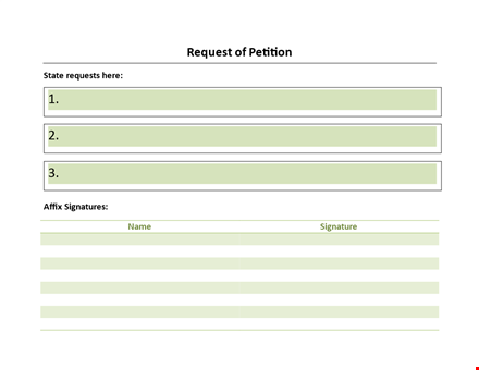 create a powerful request with our state-specific petition template template