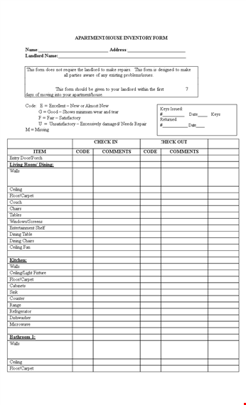 landlord house template