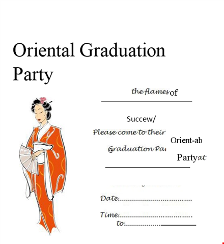 create memorable graduation party with oriental theme | invitation templates template