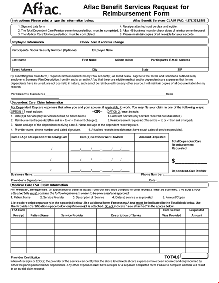 reimbursement form template