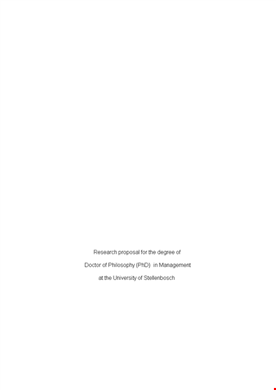 phd initial research proposal template template
