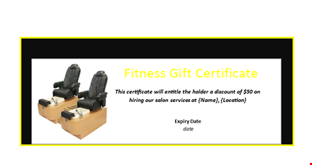 fitness gift certificate template - create personalized certificates template