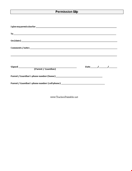 get your child's permission slip signed - contact parent or guardian by phone template