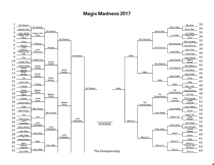 free tournament bracket template - create brackets easily | yourcompany template