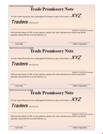 get a free promissory note template - save time and money | trade financing made easy template