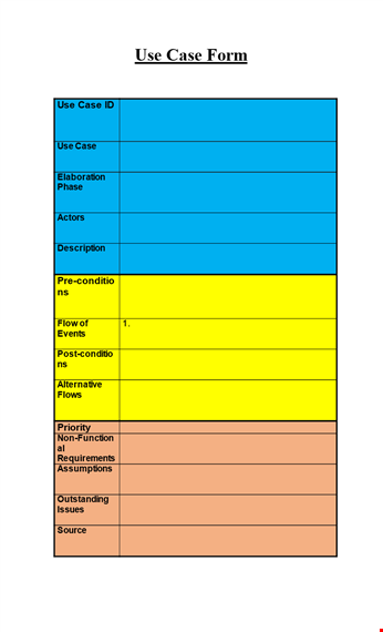 effective use case template | clear and concise conditions template