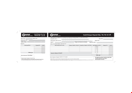 deposit slip template - create easy and accurate deposits template