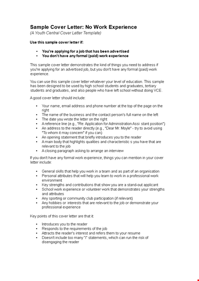 proven skills to excel: crafting a compelling cover letter for school with no experience template