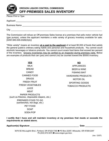 sample grocery sales template - manage inventory, track applicants, monitor premises & sell products template
