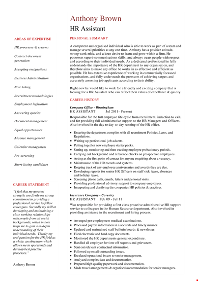 executive assistant resume | professional personal assistant template