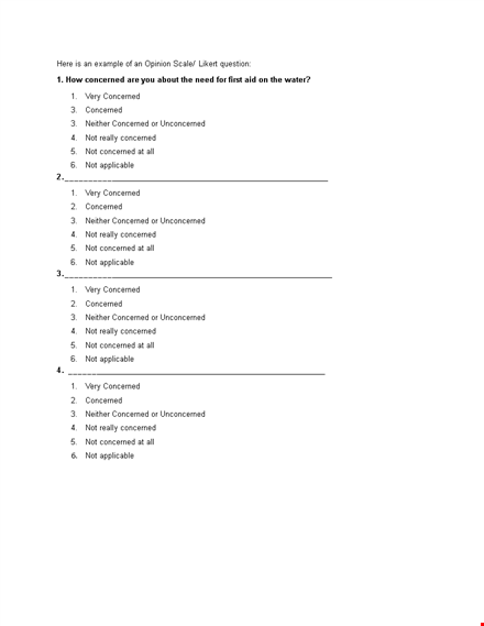 understanding the likert scale: neither concerned nor unconcerned template