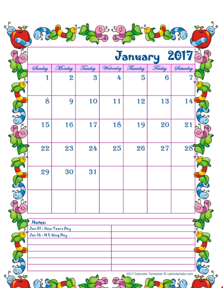printable blank calendar for kids - sunday, monday, tuesday, wednesday, friday template