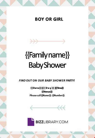 baby shower sample template template
