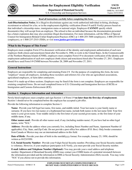 employment eligibility verification form template template