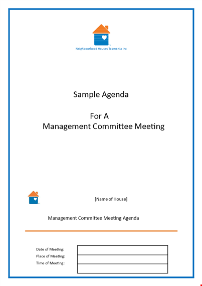 management meeting agenda: examples, reports, and discussion items template