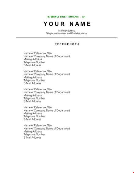 reference page template template