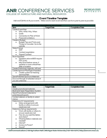 event timeline template word template
