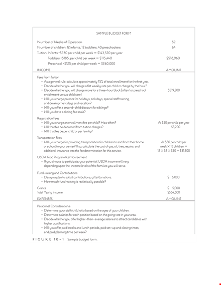 operating expense budget template template