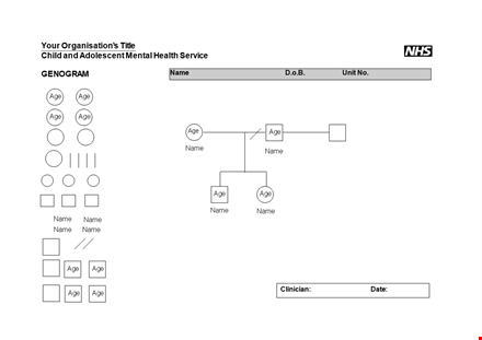 create your family tree with our genogram template - right click and select now template