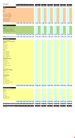 cash flow statement in excel template template