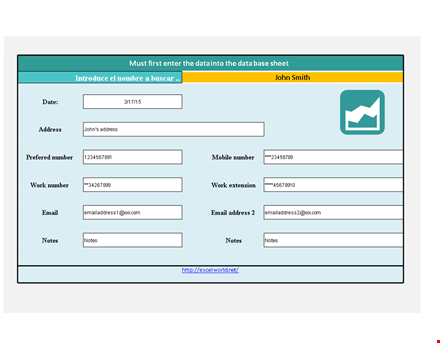 efficient contact list template - organize notes, numbers, and addresses template