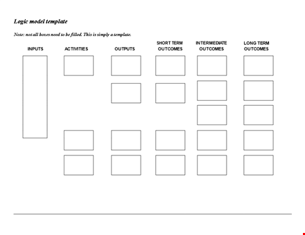 create effective outcomes with our logic model template template