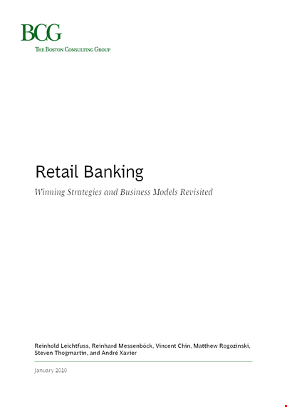 retail banking strategic plan template
