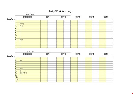 efficient workout template for press, weightlifting, and bench exercises template