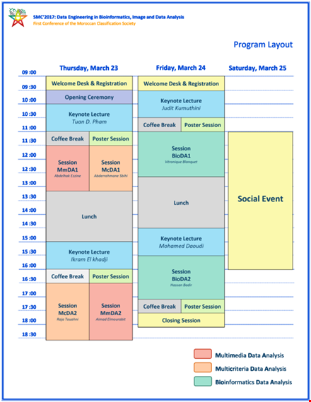 social event program layout template