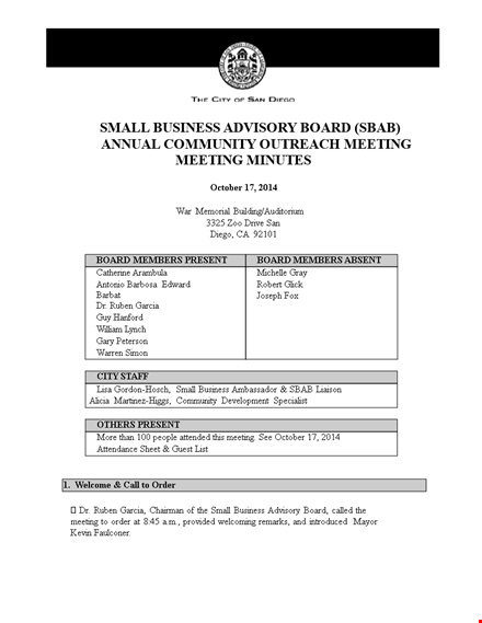 small business annual meeting minutes template - streamline your business operations template
