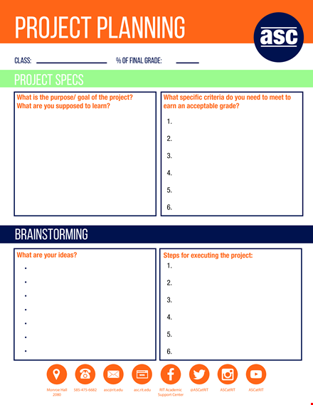 project planning sample template  template