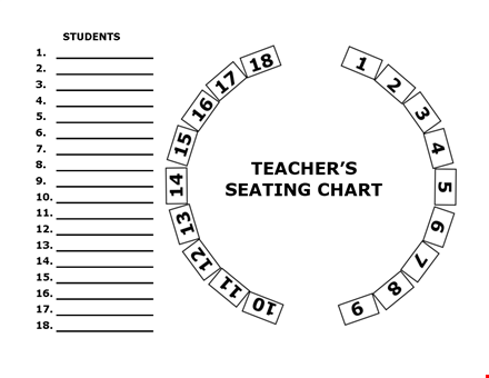 seating chart template for teachers - organize students with ease template