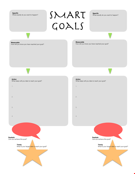 create specific and smart goals template