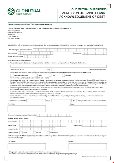 iou template - employer liability creditor | perfect iou template template