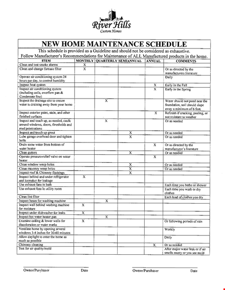 organize your home maintenance with our new template template
