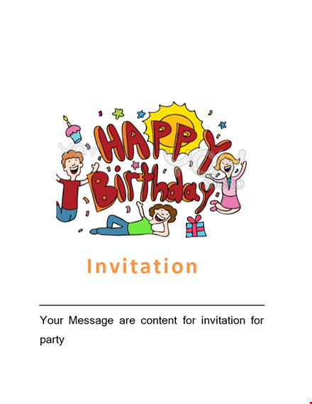 happy birthday blank ivitation free download template