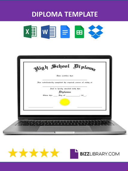 high school certificate template